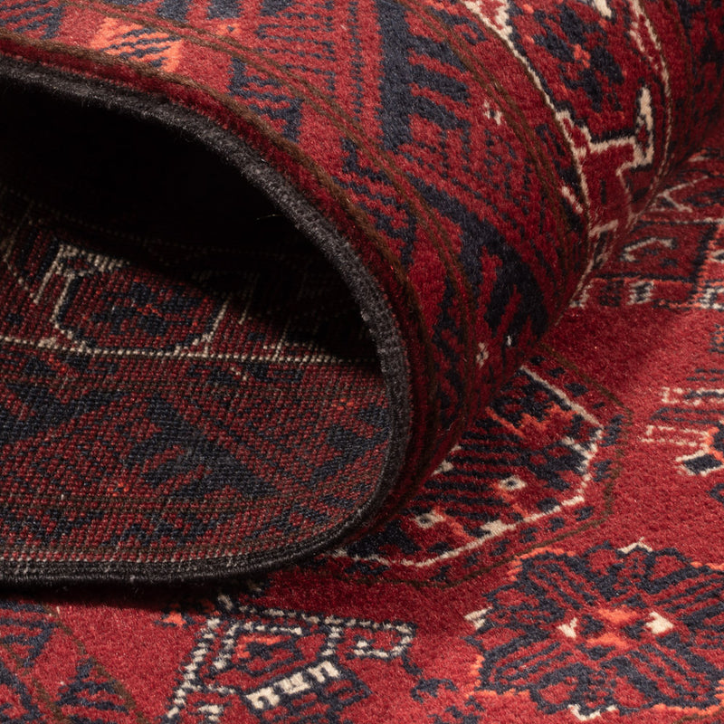 Runner Afghan Rug - Bukhara - 285 x 82 cm - red