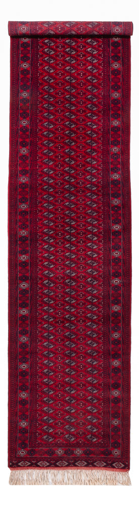 Runner Turkaman Rug - 396 x 87 cm - red