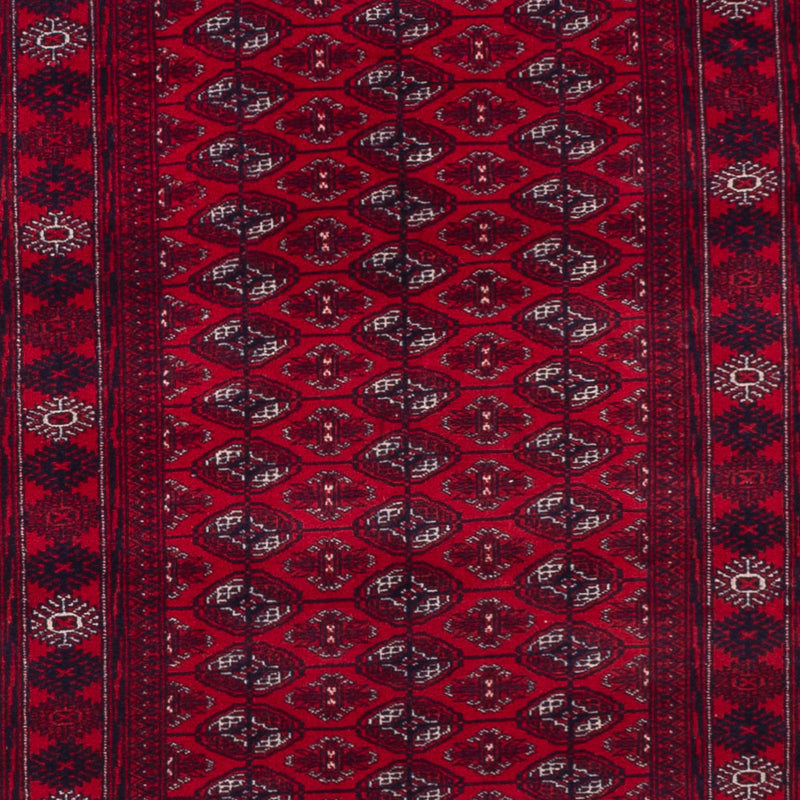 Runner Turkaman Rug - 396 x 87 cm - red