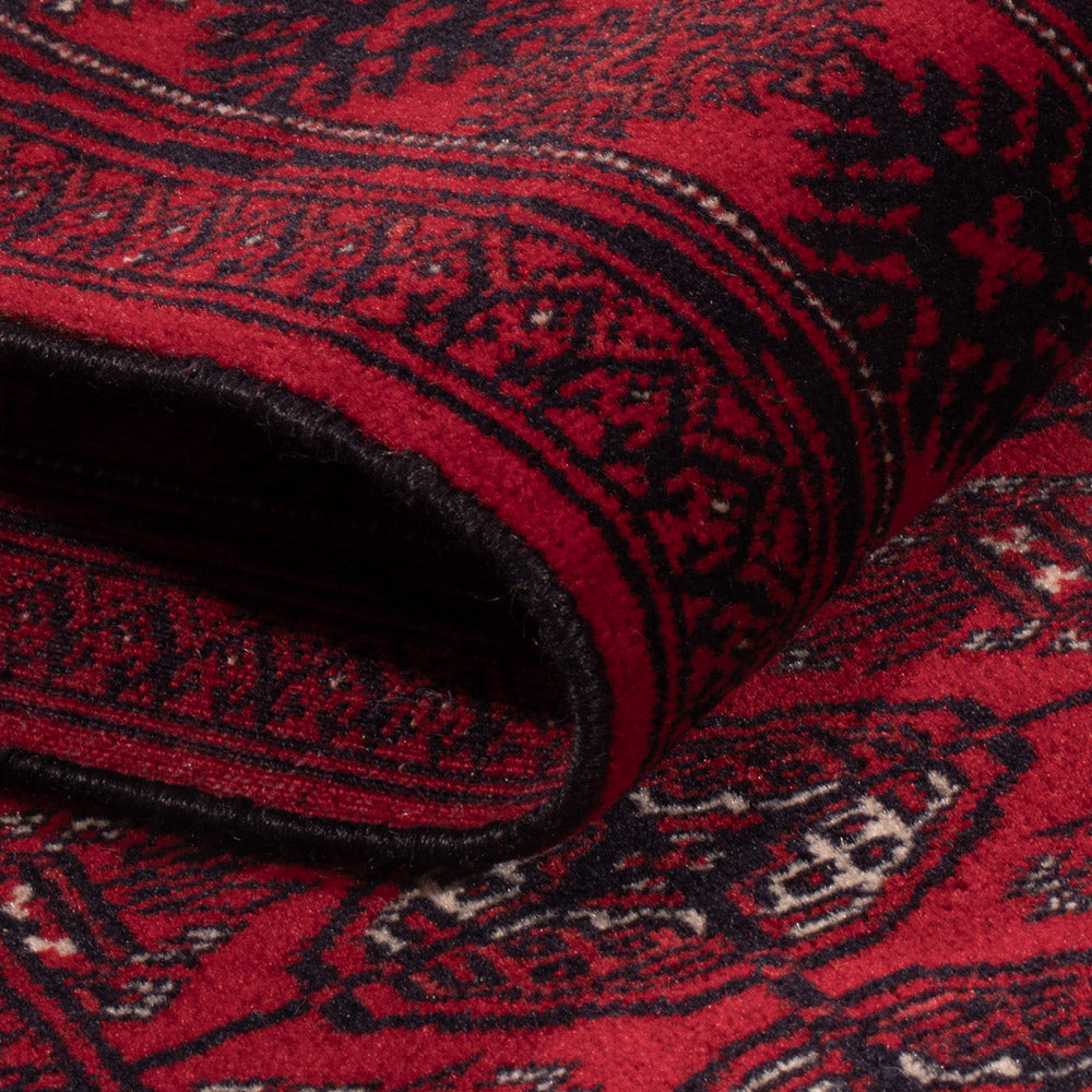 Runner Turkaman Rug - 396 x 87 cm - red