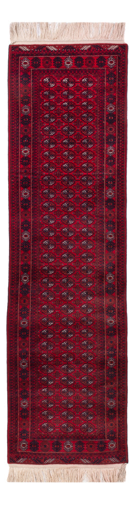 Runner Afghan Rug - Bukhara - 294 x 84 cm - red