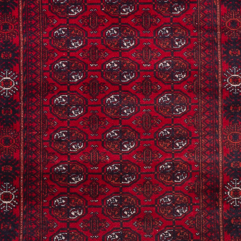 Runner Afghan Rug - Bukhara - 294 x 84 cm - red