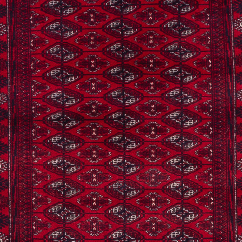 Runner Afghan Rug - Bukhara - 397 x 86 cm - red