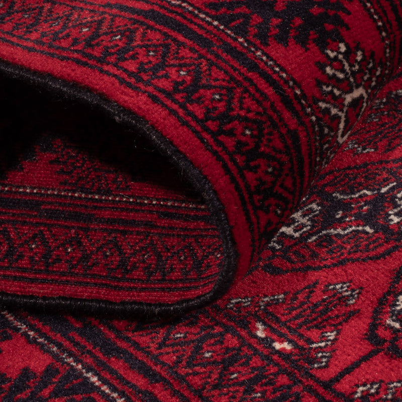 Runner Afghan Rug - Bukhara - 397 x 86 cm - red