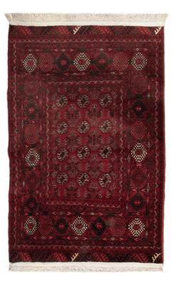Afghan Rug - 119 x 77 cm - dark red