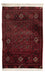 Afghan Rug - 119 x 77 cm - dark red