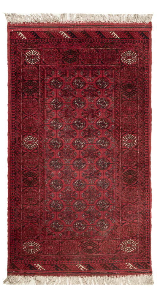 Afghan Rug - Bukhara - 122 x 70 cm - dark red