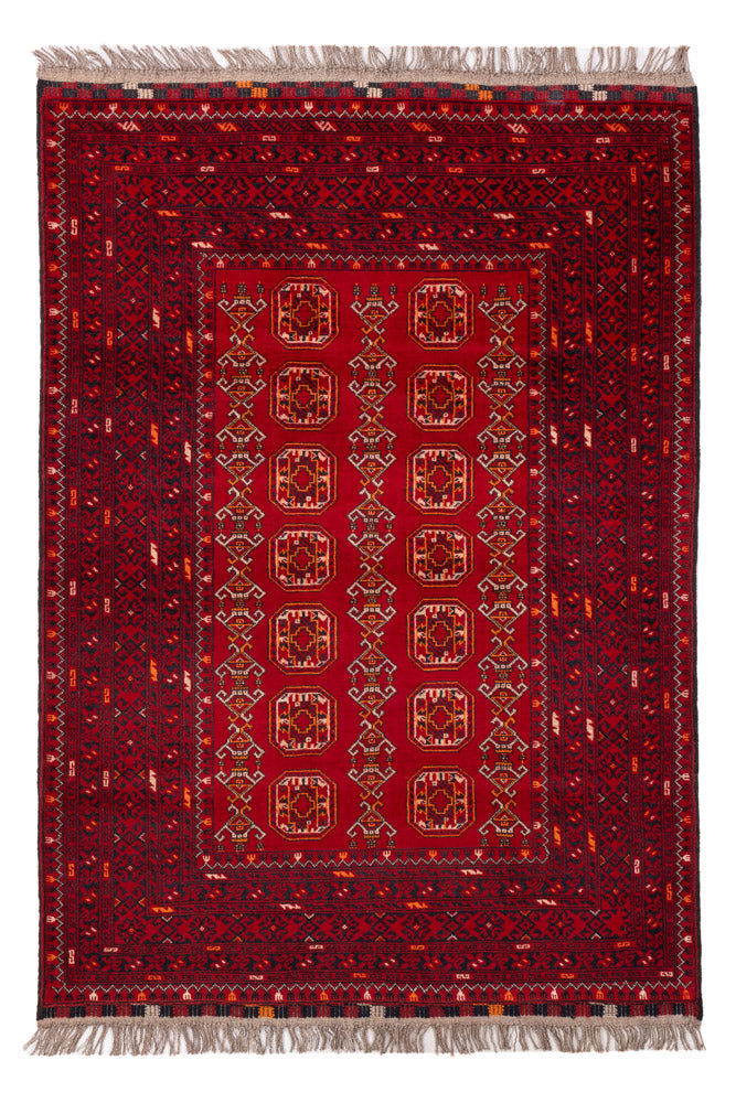 Afghan Rug - Bukhara - 147 x 104 cm - red