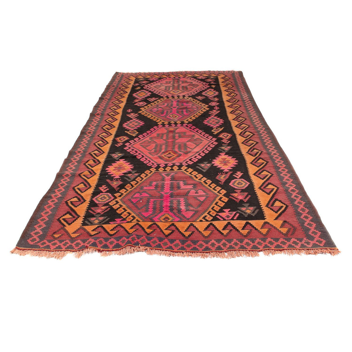 Runner Kelim Rug - Old - 330 x 160 cm - multicolored