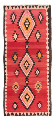 Runner Kelim Rug - Old - 387 x 160 cm - multicolored