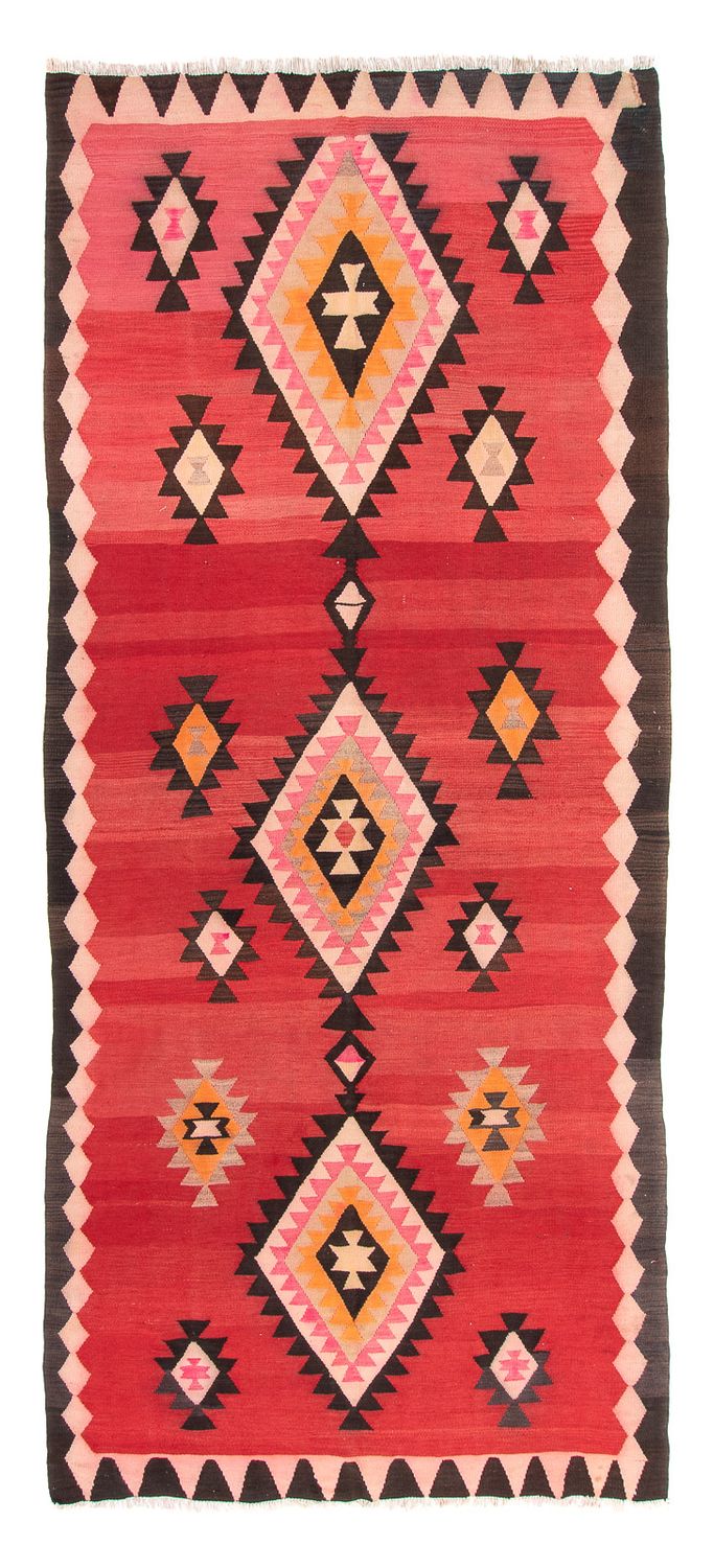 Runner Kelim Rug - Old - 387 x 160 cm - multicolored