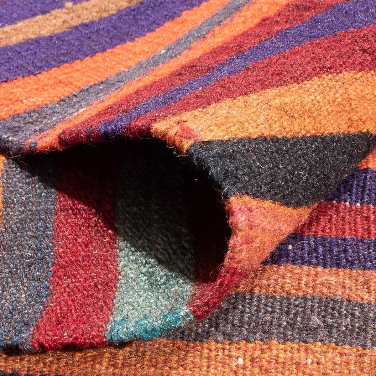 Runner Kelim Rug - Old - 300 x 122 cm - multicolored