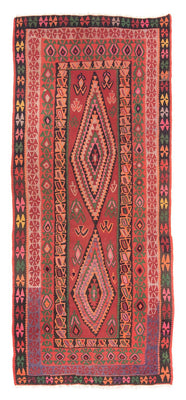 Runner Kelim Rug - Old - 355 x 150 cm - multicolored