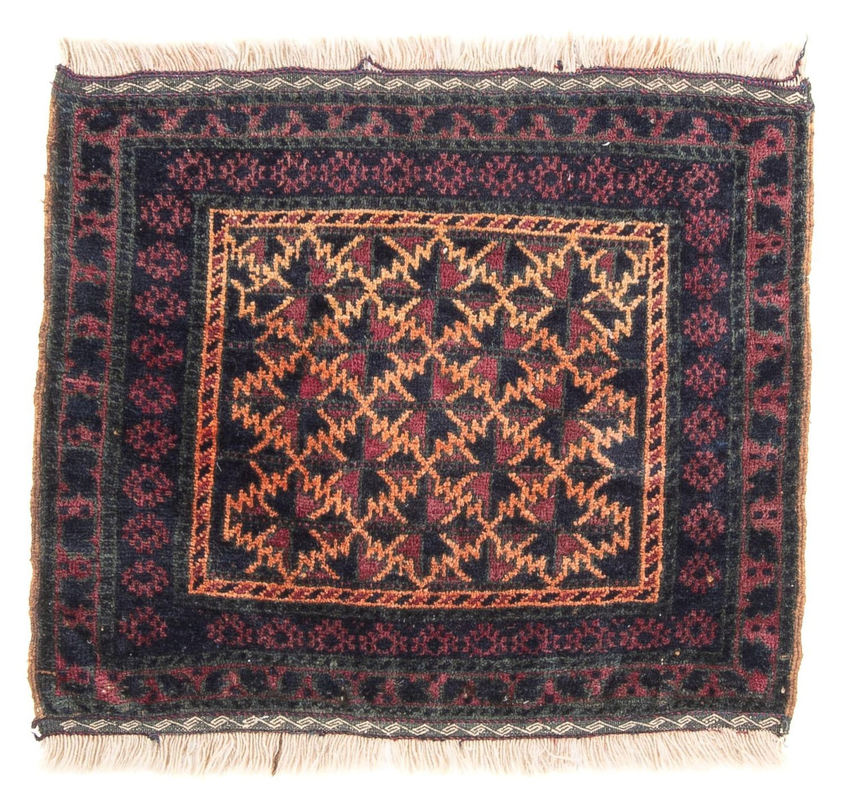 Belutsch Rug square  - 70 x 60 cm - multicolored