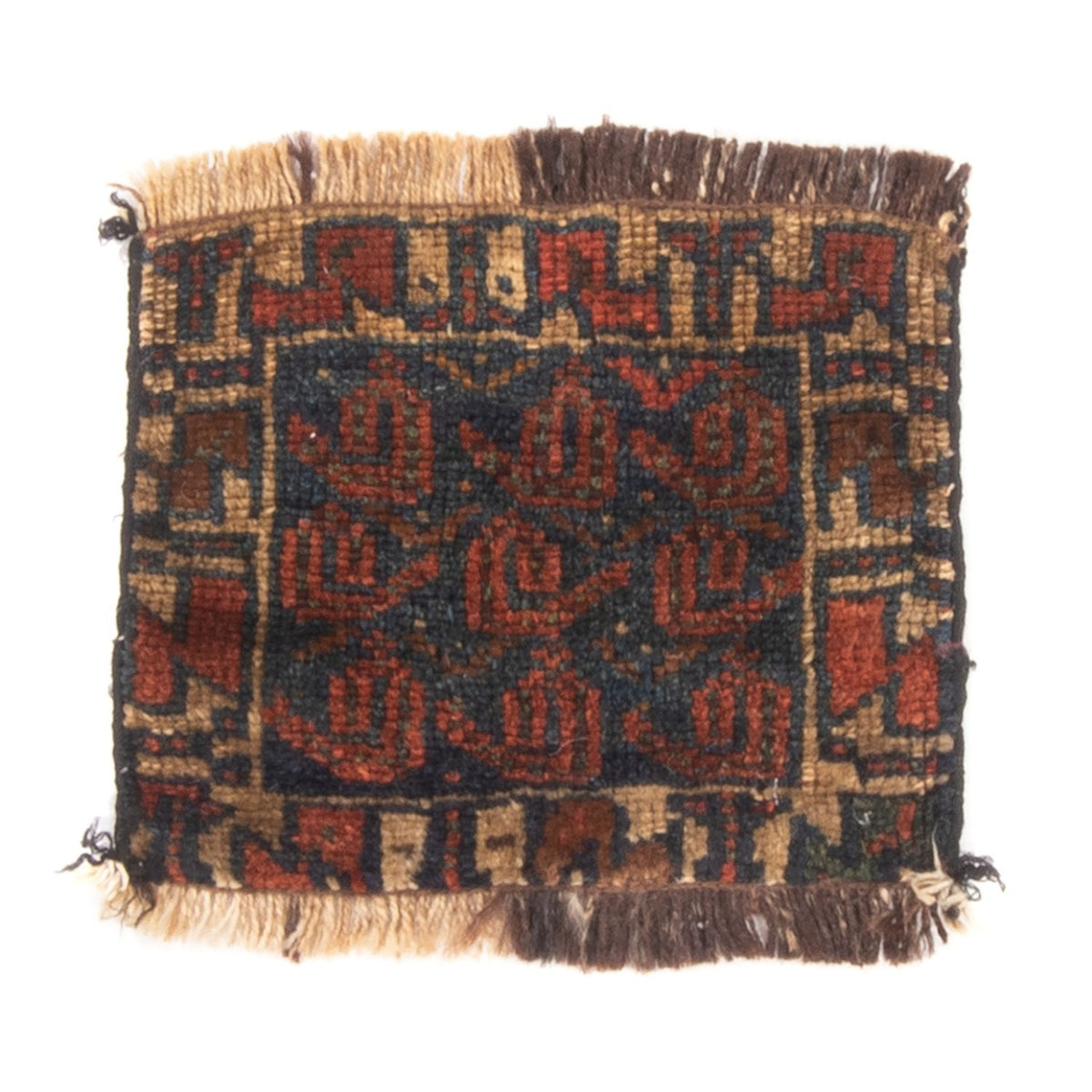 Afghan Rug square  - 32 x 20 cm - multicolored