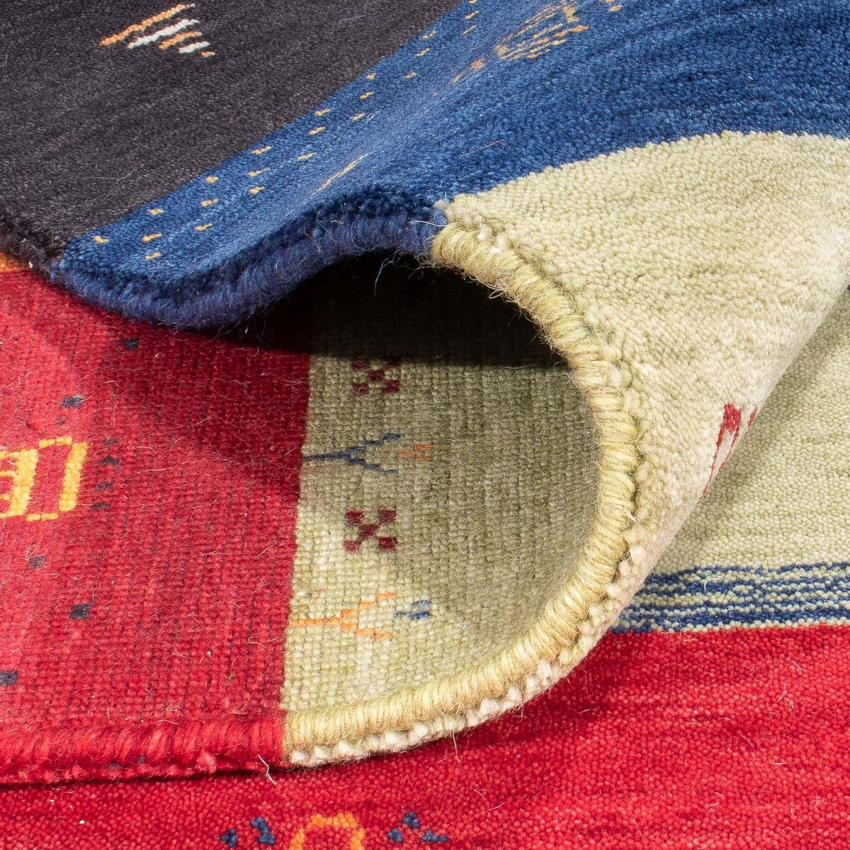 Gabbeh Rug - Loribaft Softy - 242 x 170 cm - multicolored