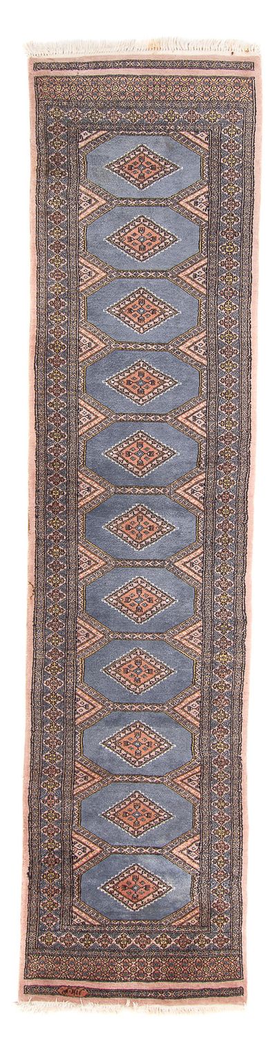 Runner Pakistani Rug - 325 x 80 cm - light blue