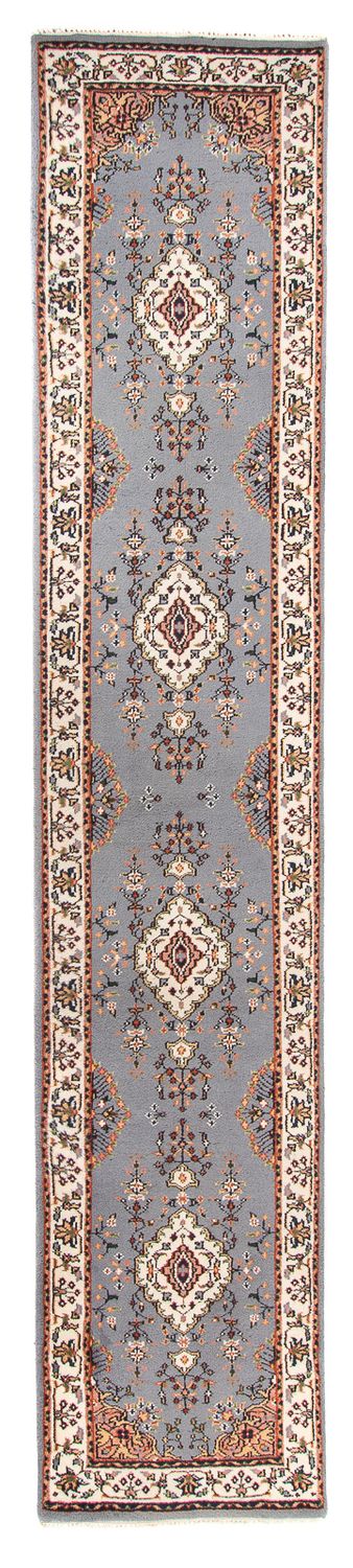 Runner Oriental Rug - Indus - 400 x 80 cm - light blue
