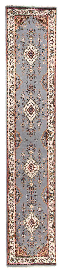 Runner Oriental Rug - Indus - 400 x 80 cm - light blue