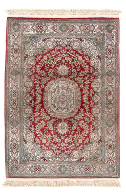 Silk Rug - Chinese Silk - 93 x 62 cm - red
