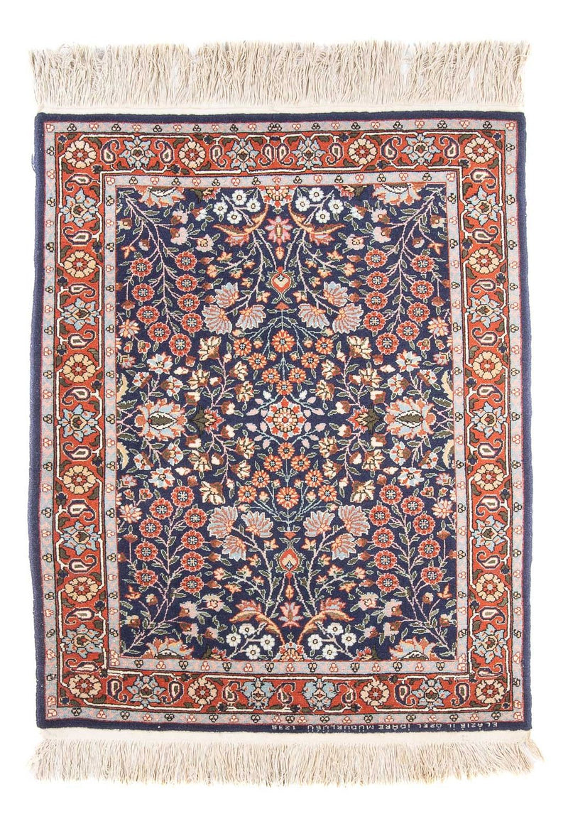 Oriental Rug - Hereke - 107 x 82 cm - dark blue