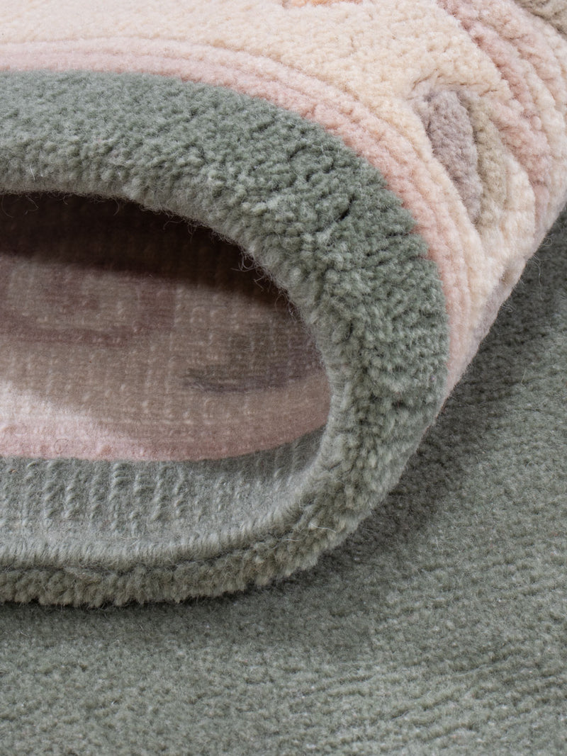 China Teppich - 250 x 200 cm - olivgrün