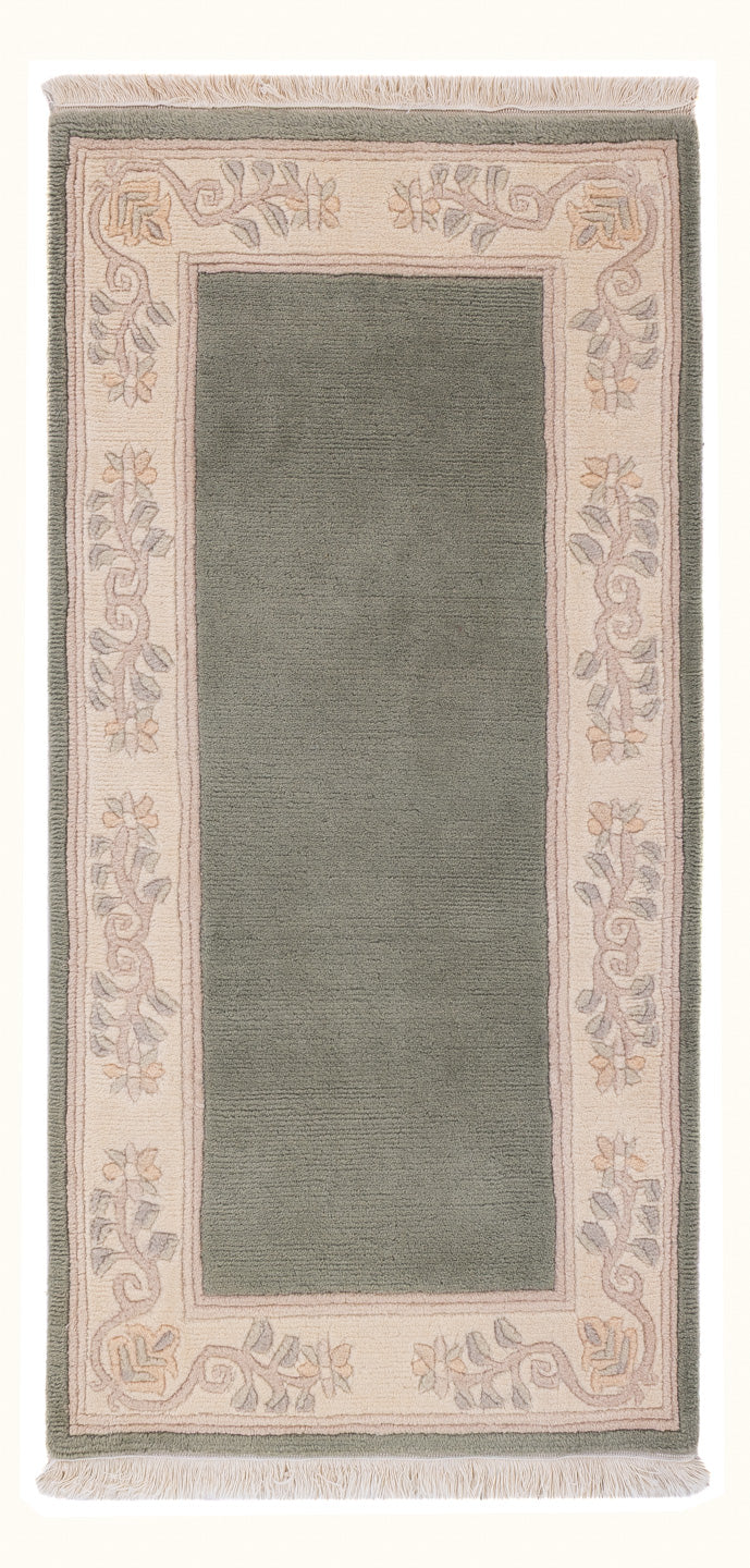 China Teppich - 140 x 70 cm - olivgrün