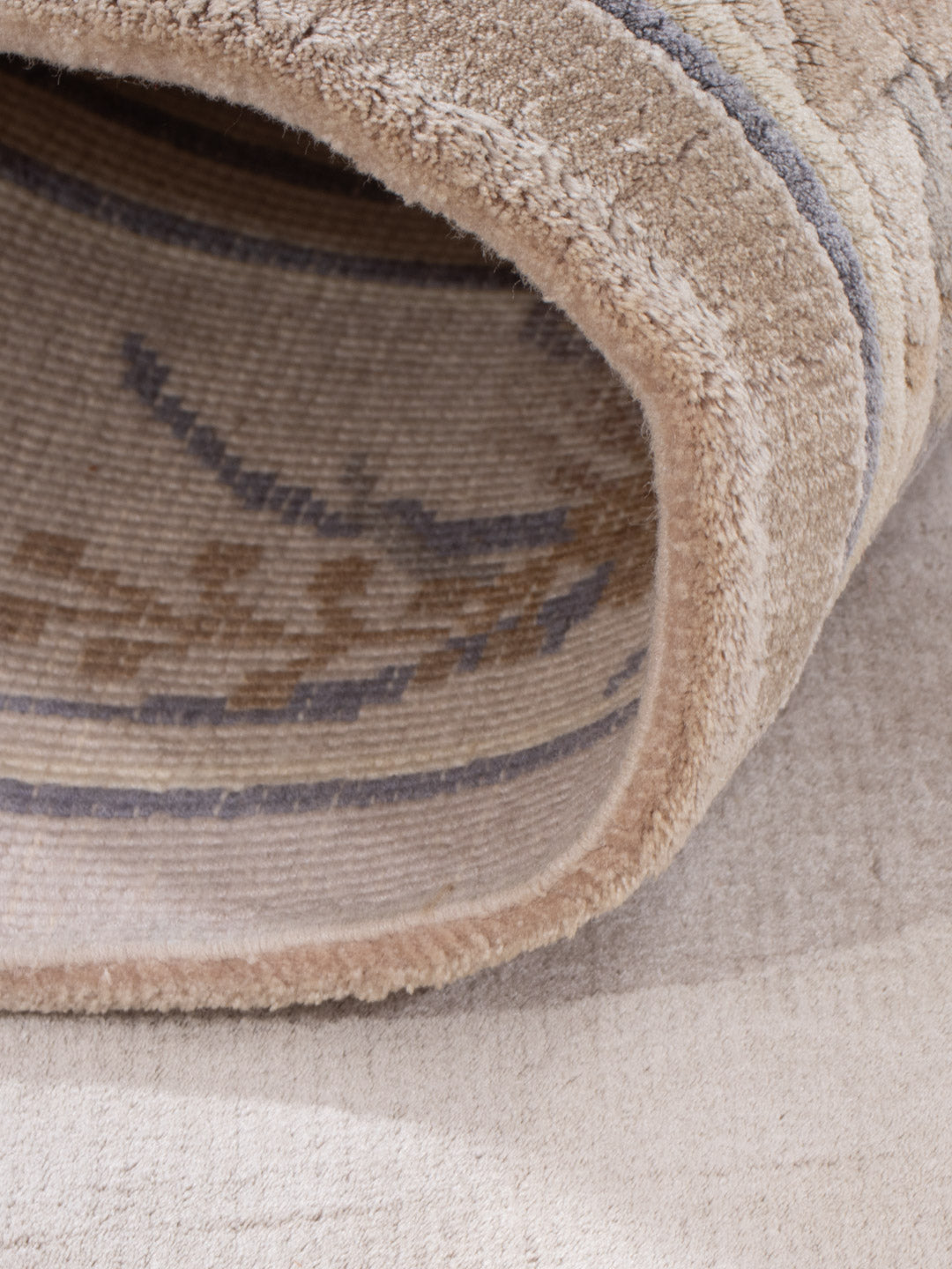 Seidenteppich - China Seide - 140 x 70 cm - hellbeige