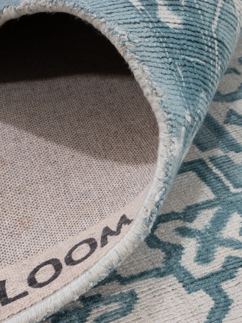 Viskose Teppich - 300 x 230 cm - türkis