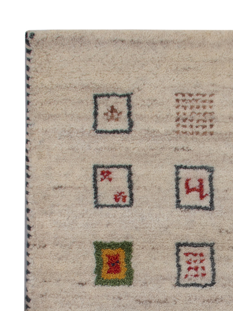 Gabbeh Teppich - Indus - 90 x 60 cm - beige