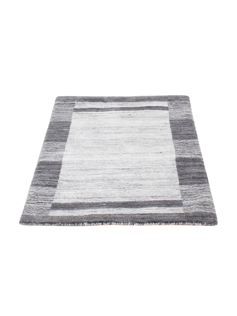 Gabbeh Teppich - Loribaft Softy - 90 x 60 cm - hellgrau