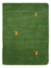 Loribaft Loom Rug - Wool Rug - Rectangle / Green / 60 x 90 cm Rectangle