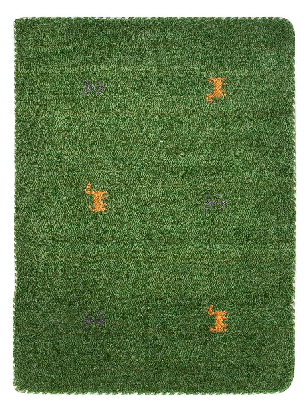 Gabbeh Teppich - Loribaft Softy - 90 x 60 cm - grün