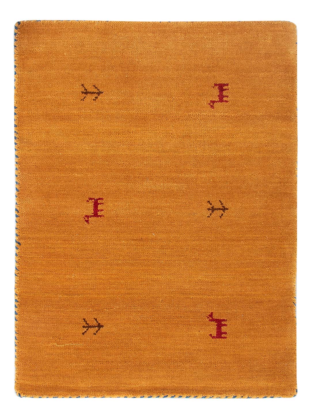 Gabbeh Teppich - Loribaft Softy - 90 x 60 cm - orange