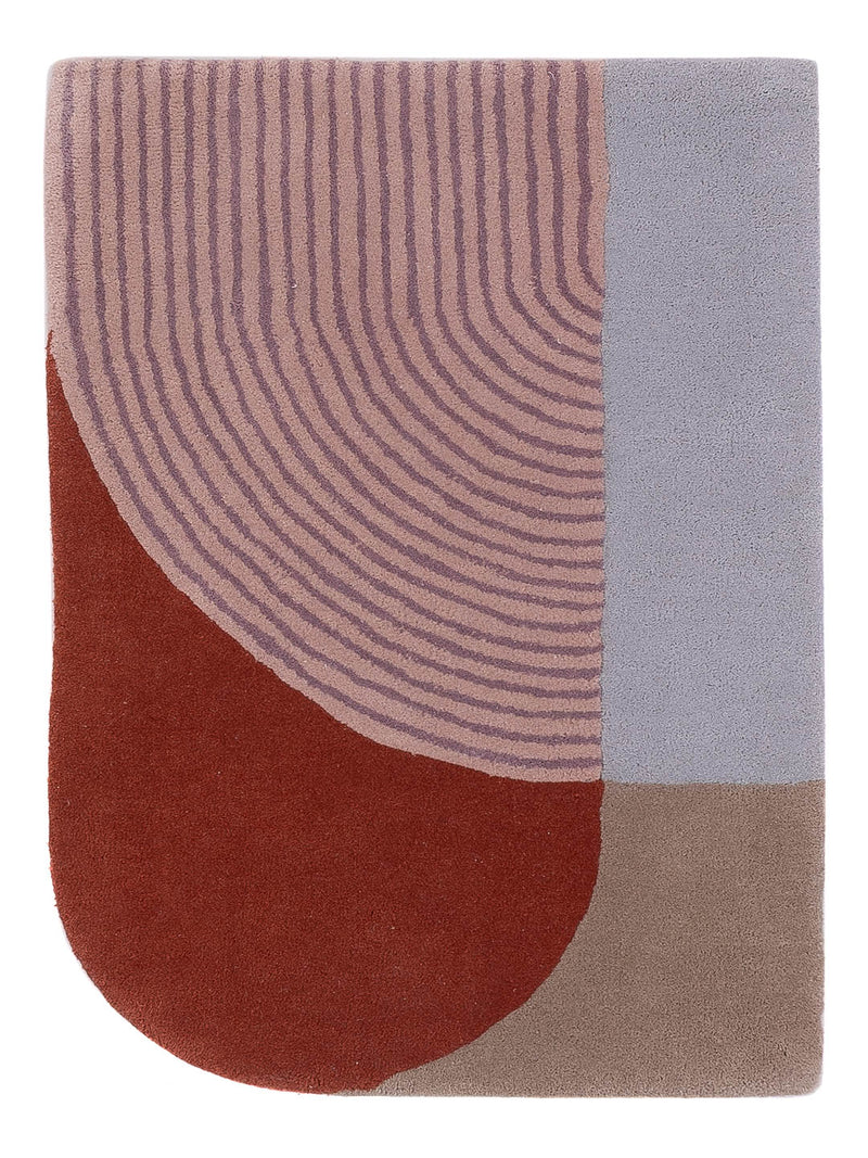 Wollteppich - 90 x 60 cm - mehrfarbig