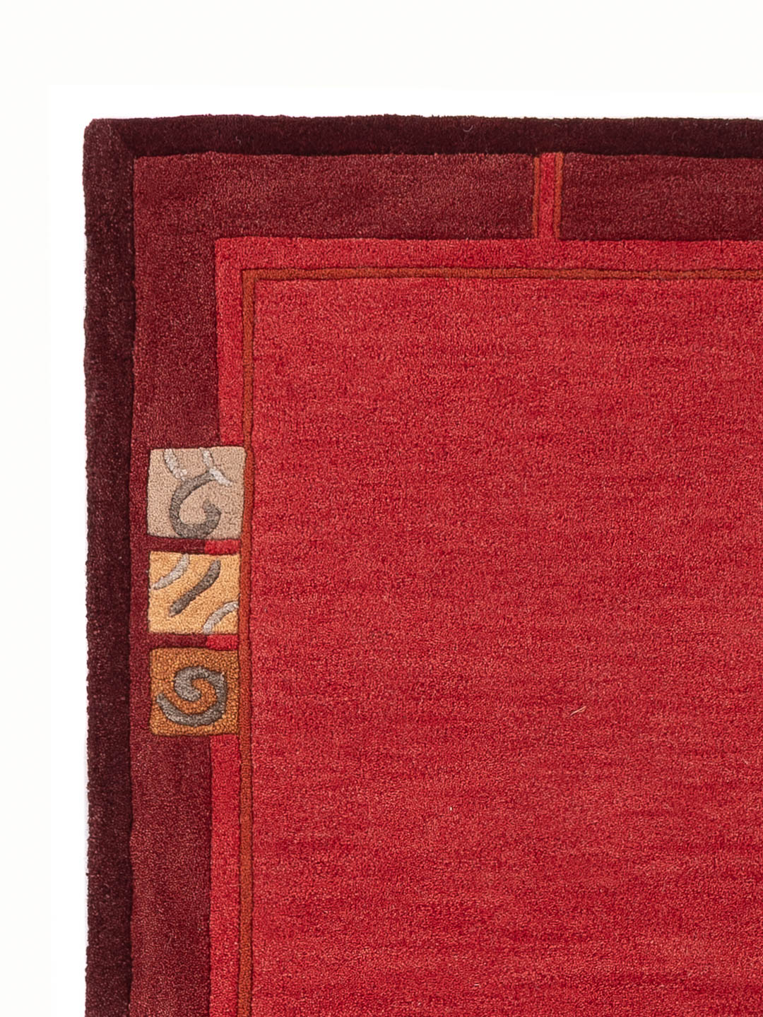 Wollteppich - 160 x 90 cm - rot