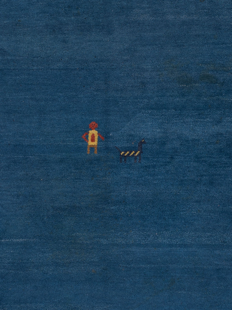 Gabbeh Teppich - Indus - 356 x 250 cm - blau