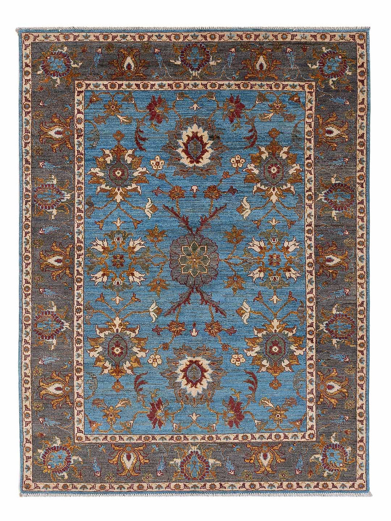 Ziegler Teppich - 209 x 155 cm - blau