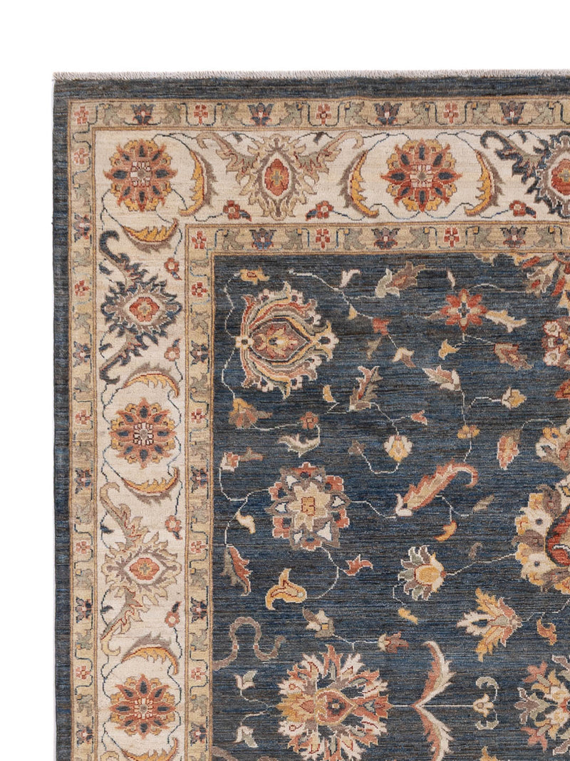 Ziegler Teppich - 293 x 254 cm - dunkelblau