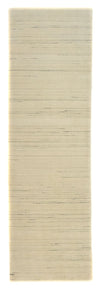 Indo Gabbeh Rug - Wool Rug - Runner / Natural White / 80 x 200 cm Runner
