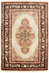 Qom Silk Rug 70x120cm - Persian Rugs - Rectangle / Beige / 70 x 120 cm Rectangle