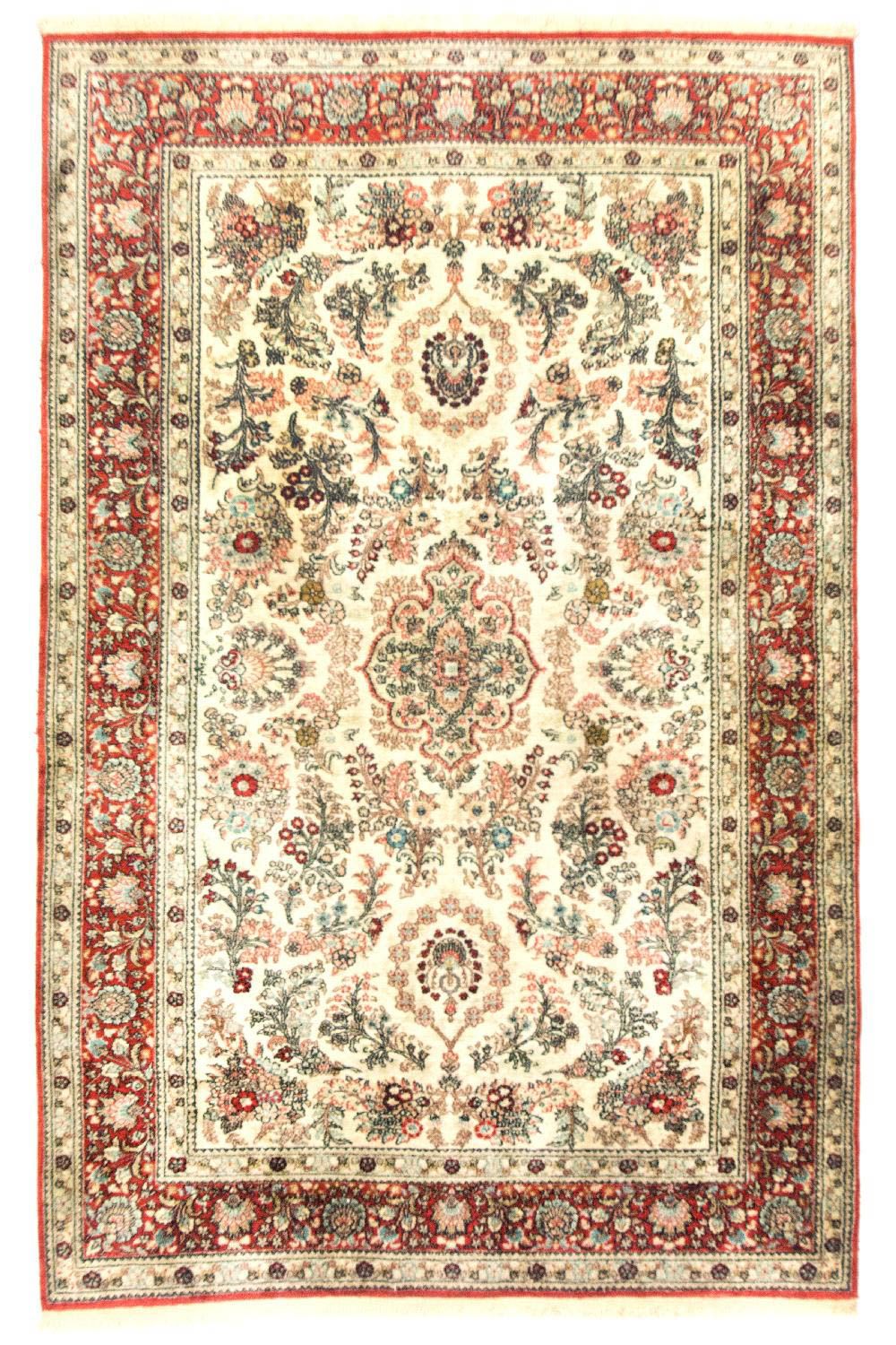 Silk Rug - Chinese Silk - 149 x 96 cm - beige