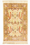 Hereke Silk Rug 64x100cm - Oriental Rug - Rectangle / Beige / 64 x 100 cm Rectangle