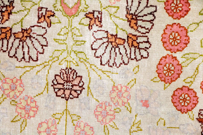 Silk Rug - Hereke silk - Premium - 100 x 64 cm - beige