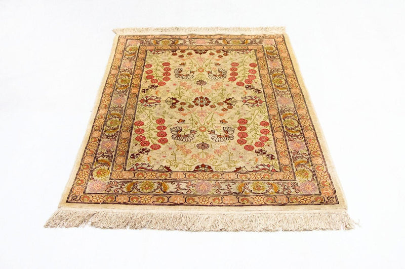 Silk Rug - Hereke silk - Premium - 100 x 64 cm - beige