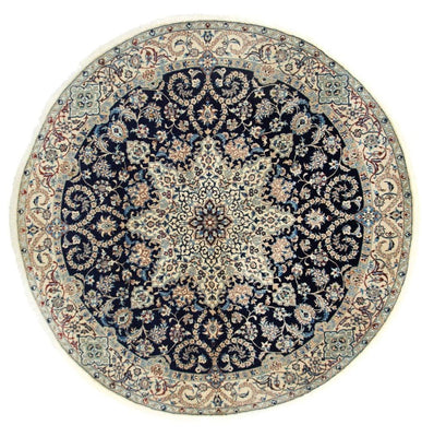 Perser Rug - Nain - Royal round  - 210 x 210 cm - dark blue