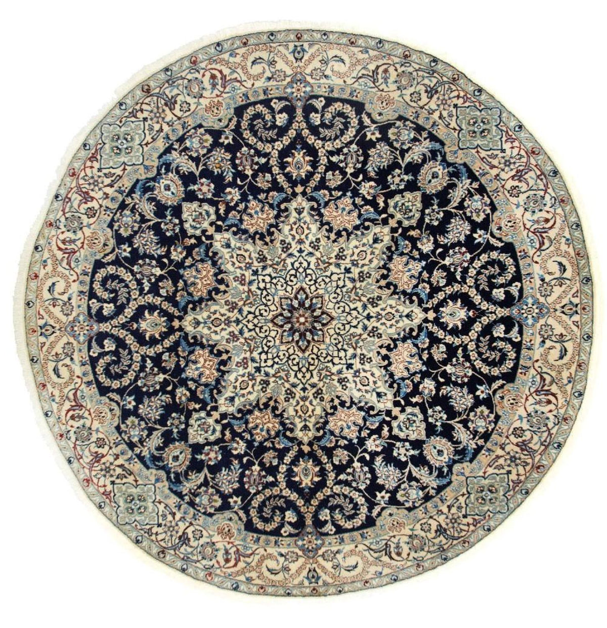 Perser Rug - Nain - Royal round  - 210 x 210 cm - dark blue