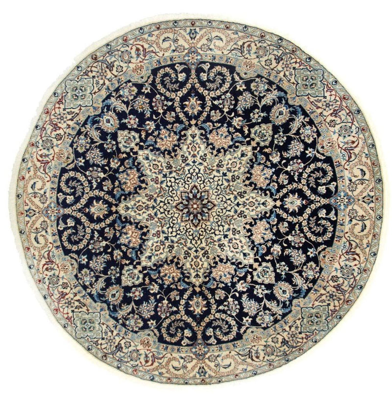 Perser Rug - Nain - Royal round  - 210 x 210 cm - dark blue