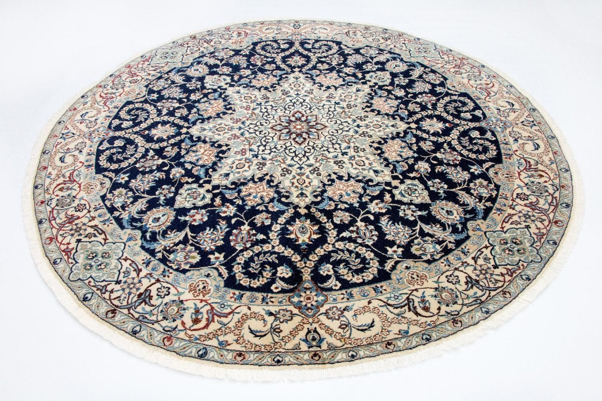 Perser Rug - Nain - Royal round  - 210 x 210 cm - dark blue