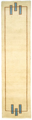 Runner Gabbeh Rug - Indus - 298 x 80 cm - beige